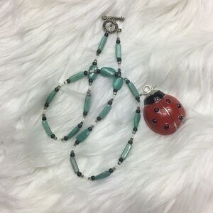 Real stone, 19” long necklace. EUC.